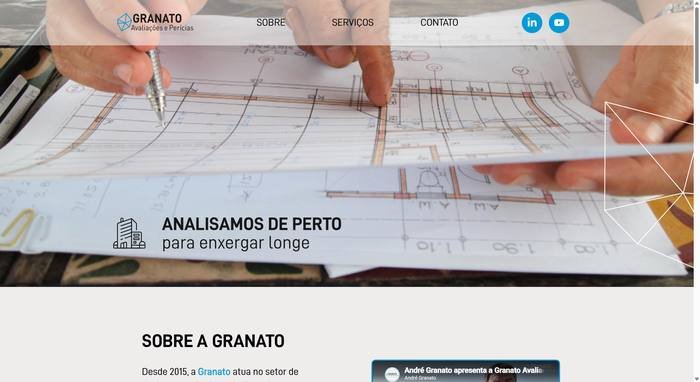 Print do site Granato Engenharia