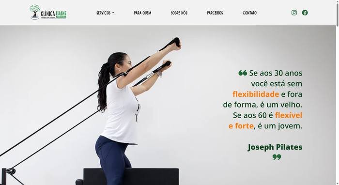 Print do site Clínica Eliane Karasawa