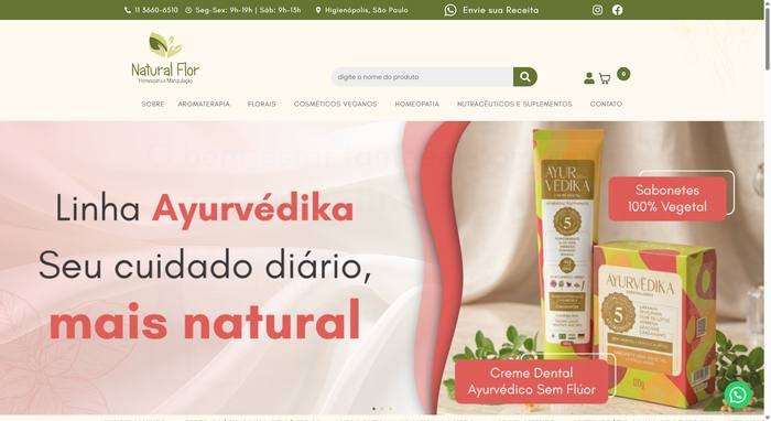 Print do site Natural Flor